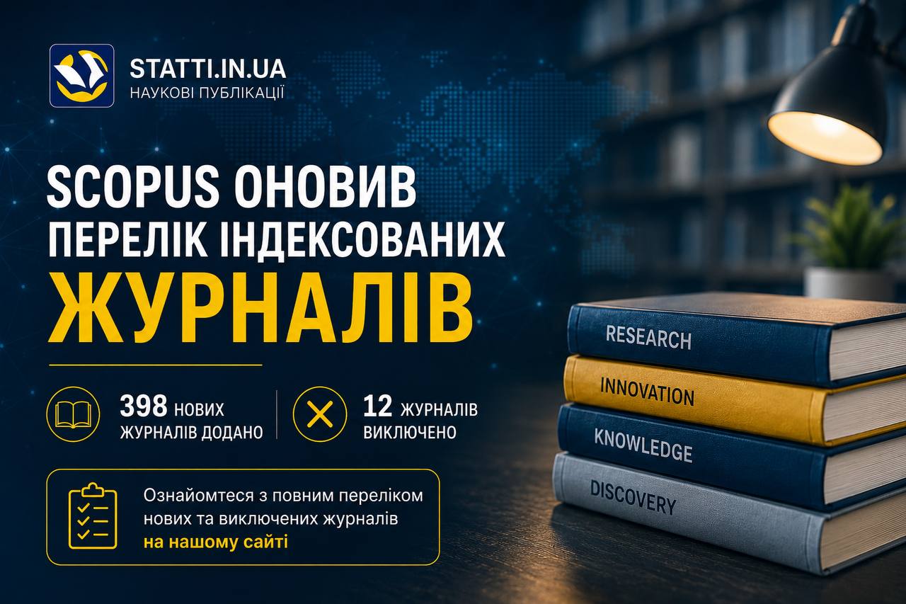🚨 Scopus оновив перелік індексованих серій: майже 400 нових позицій та 12 виключених видань